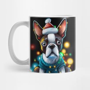 Cute Boston Terrier Drawing Mug